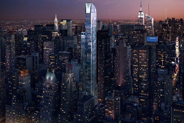 A rendering of One57, a luxury building that received 421-a tax abatements because it subsidized 66 affordable units in the Bronx